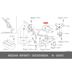 Nissan Safari Rear Right Brake Cable 36530-VB00A