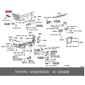 TOYOTA 52562-35030 Genuine Retainer Rear Bumper Upper RH