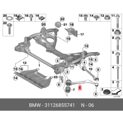 BMW Front Left Control Arm Sway Bar Link Tie Rod Assembly Kit