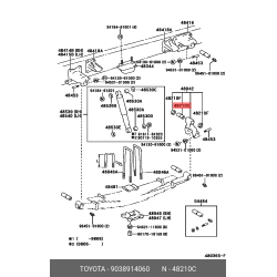 TOYOTA HIACE KDH200 Rear Spring Leaf Bush NO.2
