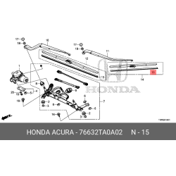 Genuine Honda Wiper Blade Insert Refill (475MM) 76632-TA0-A02