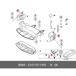 Bonnet Mat Clips Db W140, E34,E36