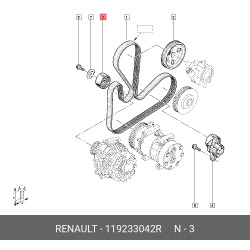 Roller-Accessory Belt Winding