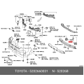 TOYOTA 52026-60031 Genuine Front Bumper Extension Sub-Assembly No. 2 LH