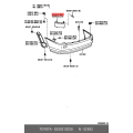 TOYOTA Filler Rear Bumper Right 52552-12030