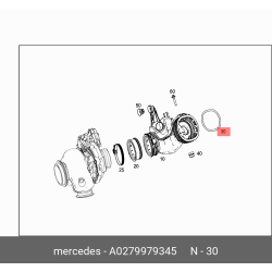 Air Intake Hose Seal - Mercedes-Benz A0279979345