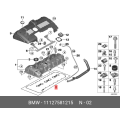 Engine Cylinder Head Valve Cover Gasket - BMW E90 E60 E65 E85