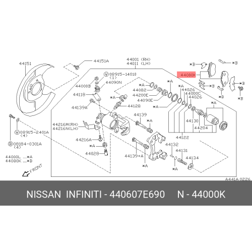 Pad Sub Set,Rr Calip