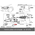 Toyota OEM Genuine RIM HEADLAMP 81137-33J00