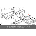 Honda Molding Assembly L Rear Door 72950-SZA-A01