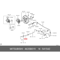 MITSUBISHI 4635B019 Hose Brake Booster Vacuum