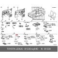 Genuine Toyota Courtesy Lamp Assembly 81230-WY040