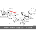 NISSAN 62022-1LK0H Front Bumper Fascia Body