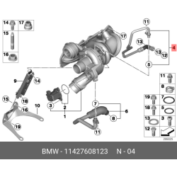 Turbo Oil Feed Line - BMW N13 1.6L F20 F20N F21 11427608123