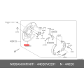 NISSAN 44020-VC201 - Plate Assembly, Back Rear Brake RH - Patrol/Safari Y61