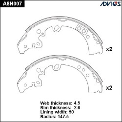 Brake Shoe Rear
