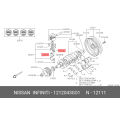 NISSAN 12120-43G01 Bearing, Connecting Rod