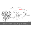 Genuine Nissan Engine Coolant Hose 14056-JA11B