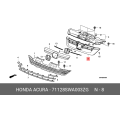 Front Upper Grille - Honda CR-V 2007-2008