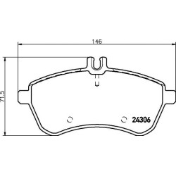 Brake Pad Set Frt 0004200305 2430601