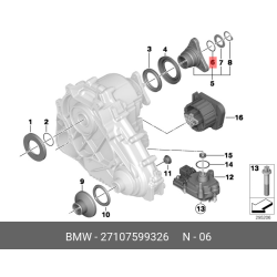 Genuine BMW Transfer Case Output Shaft Flange O-Ring