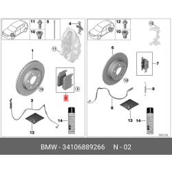 Front Brake Pad Mini F55