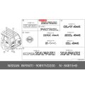 Nissan OEM Genuine EMBLEM-REAR 90897-VD200