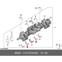 Con Rod Bearing Bmw F01, F10, X6, 5.0