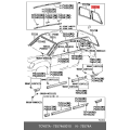 Moulding, Back Window, Outside LH - Toyota Land Cruiser