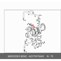 VICTOR REINZ Turbocharger Coolant Line O-Ring 0279970645 Mercedes-Benz