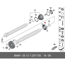 Drive Shaft Center Support Bearing - BMW X5 (E53)
