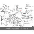 Genuine OE Coolant By-Pass Hose - Toyota 16261-25050