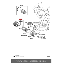 Lexus Oil Filter Cap Assembly 15650-38050 fits: GX460 and More