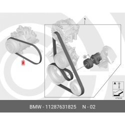 V-Ribbed Belt 4Pk803 Bmw/F10/F06/F12/F01/F15/N63