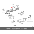 Reinforcement Sub-Assembly, Rear Bumper - Toyota 52023-0K031