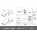 Nissan LABEL-CAUTION, ANTI THEFT 990A0-C9917