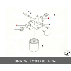 BMW Genuine Differential Plug Gasket Seal Ring 22 x 27 mm Aluminum