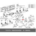 Toyota COVER ASSY, SHIFTING HOLE 58840-26040-B0