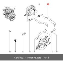 Tube-Water, Throt Unit Outlet