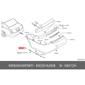 NISSAN 85220-8J000 Genuine Bumper Cover Bracket