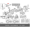 Toyota FORTUNER HILUX Engine Piston Sub Assembly With Pin 13101-30081-01