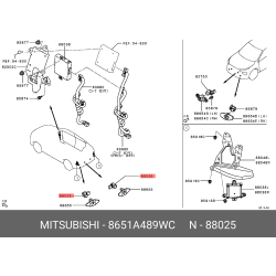 MITSUBISHI 8651A489WC Genuine Sensor, Back Distance Wa