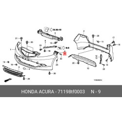 Honda Fit Jazz GE GE6 GE8 Left Front Bumper Side Spacer