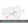 NISSAN 90879-0W000 Genuine Lift Gate Shell Bumper