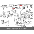 Back Door Stay Assembly LH - Toyota (68960-69145)