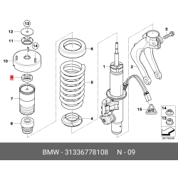 BMW Front Strut Bushings Set - Genuine BMW 31336778108