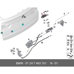 Trunk Handle Bmw F30,F32,F10,F15,F16