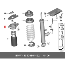 BMW Rear Suspension Strut Bumper + Strut Mount - F20 F22 F30 F32 F36 F33