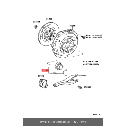 TOYOTA 31230-60120 Clutch Release Bearing Assembly