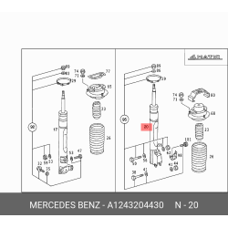 Shock Absorber Frt Db W124/4Matic